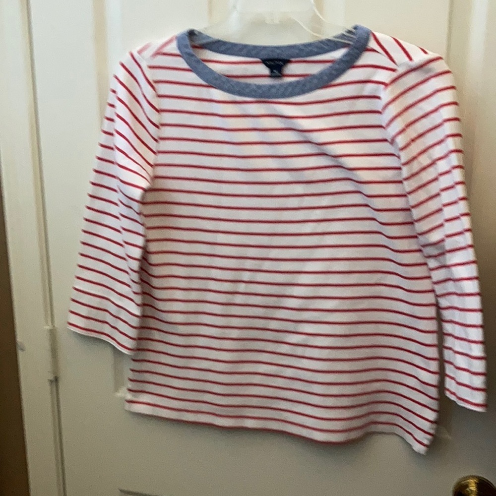FINAL MARKDOWN Ladies nautica denim trim tee medium